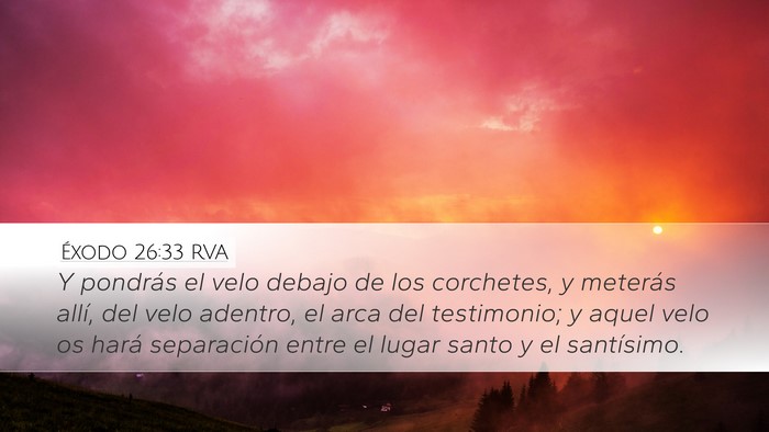Éxodo 26:33 RVA Bible Verse Image