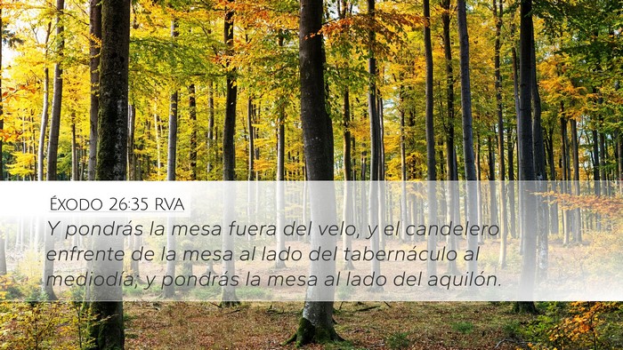 Éxodo 26:35 RVA Bible Verse Image