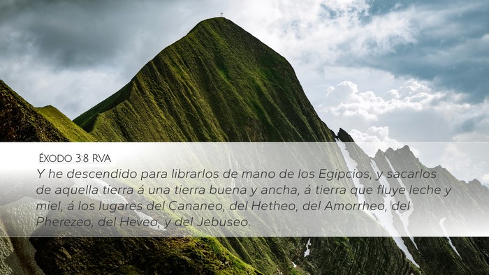 Éxodo 3:8 RVA Bible Verse Image