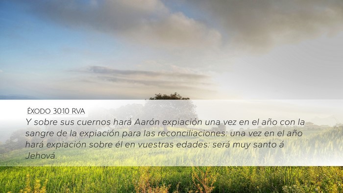 Éxodo 30:10 RVA Bible Verse Image