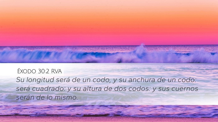 Éxodo 30:2 RVA Bible Verse Image