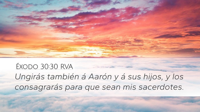 Éxodo 30:30 RVA Bible Verse Image