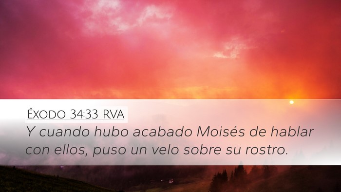 Éxodo 34:33 RVA Bible Verse Image