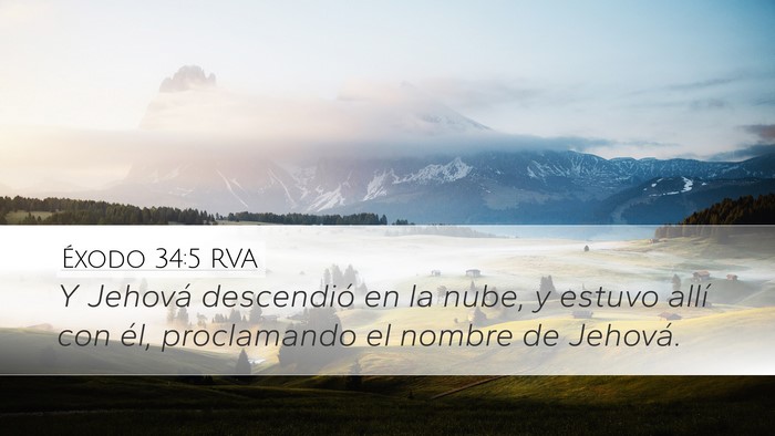 Éxodo 34:5 RVA Bible Verse Image