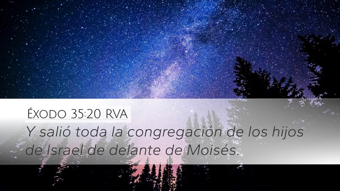 Éxodo 35:20 RVA Bible Verse Image