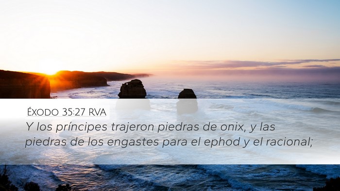 Éxodo 35:27 RVA Bible Verse Image
