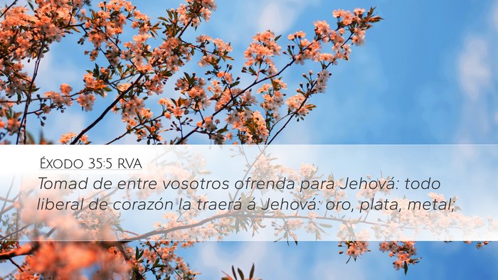 Éxodo 35:5 RVA Bible Verse Image