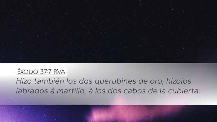Éxodo 37:7 RVA Bible Verse Image