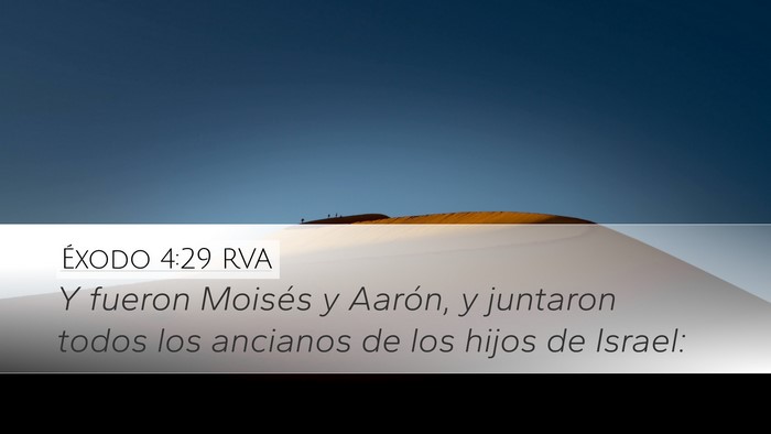 Éxodo 4:29 RVA Bible Verse Image