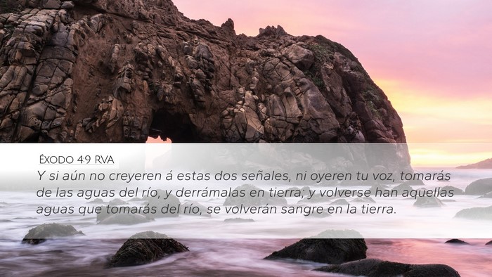 Éxodo 4:9 RVA Bible Verse Image