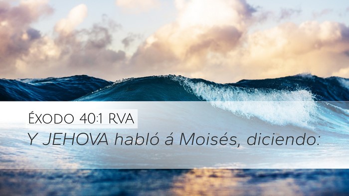 Éxodo 40:1 RVA Bible Verse Image