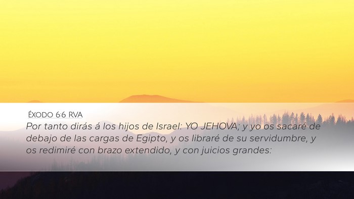 Éxodo 6:6 RVA Bible Verse Image