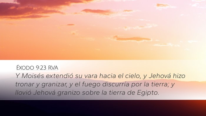 Éxodo 9:23 RVA Bible Verse Image
