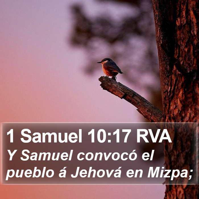 T19 Rva 1 Samuel 10:17 RVA - Y Samuel convocó el pueblo á Jehová en