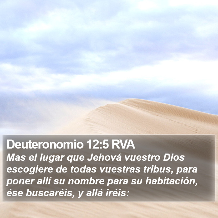 T19 Rva Deuteronomio 12:5 RVA - Mas el lugar que Jehová vuestro Dios escogiere