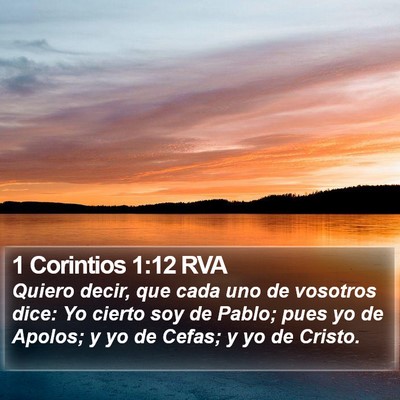 1 Corintios 1:12 RVA Bible Verse Image