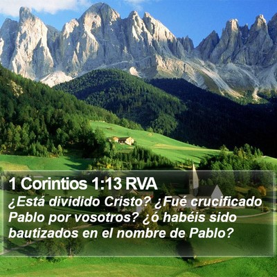 1 Corintios 1:13 RVA Bible Verse Image