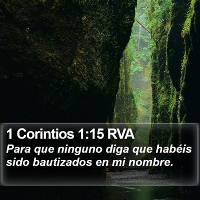 1 Corintios 1:15 RVA Bible Verse Image