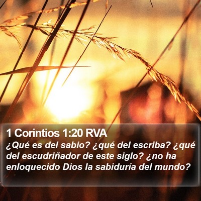 1 Corintios 1:20 RVA Bible Verse Image