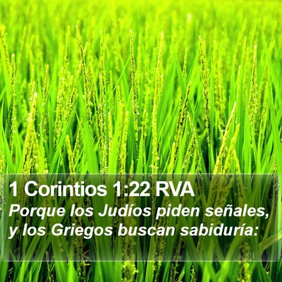 1 Corintios 1:22 RVA Bible Verse Image