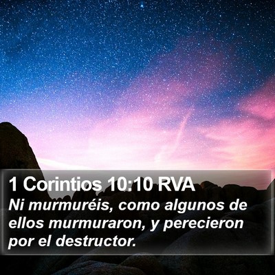 1 Corintios 10:10 RVA Bible Verse Image