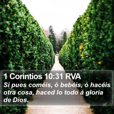 1 Corintios 10:31 RVA Bible Verse Image