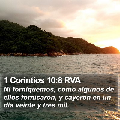 1 Corintios 10:8 RVA Bible Verse Image