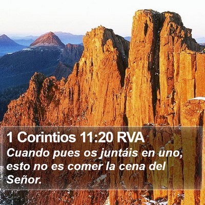 1 Corintios 11:20 RVA Bible Verse Image