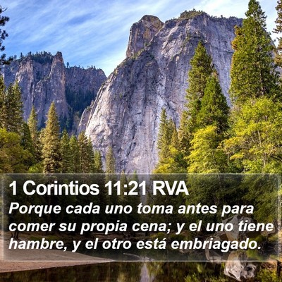 1 Corintios 11:21 RVA Bible Verse Image