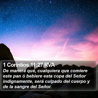 1 Corintios 11:27 RVA Bible Verse Image