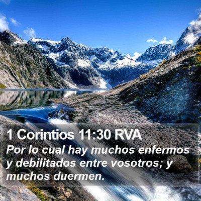 1 Corintios 11:30 RVA Bible Verse Image