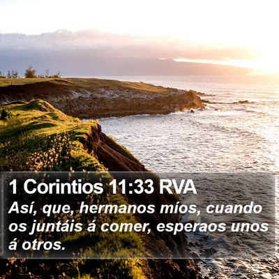 1 Corintios 11:33 RVA Bible Verse Image