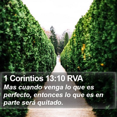 1 Corintios 13:10 RVA Bible Verse Image