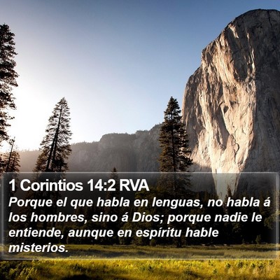 1 Corintios 14:2 RVA Bible Verse Image