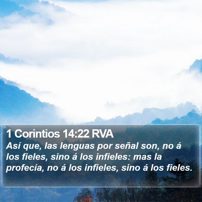 1 Corintios 14:22 RVA Bible Verse Image