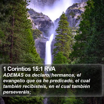1 Corintios 15:1 RVA Bible Verse Image