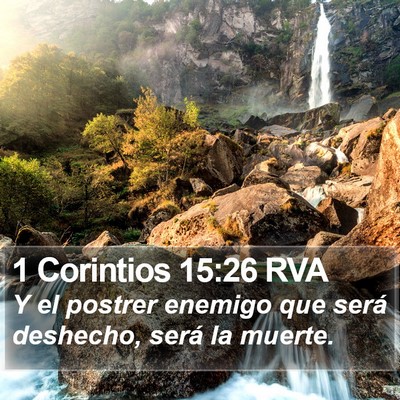 1 Corintios 15:26 RVA Bible Verse Image