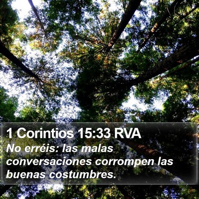 1 Corintios 15:33 RVA Bible Verse Image