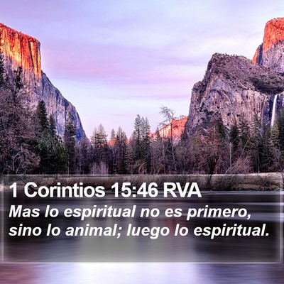 1 Corintios 15:46 RVA Bible Verse Image