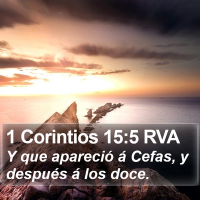 1 Corintios 15:5 RVA Bible Verse Image