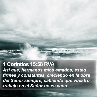 1 Corintios 15:58 RVA Bible Verse Image