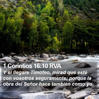 1 Corintios 16:10 RVA Bible Verse Image