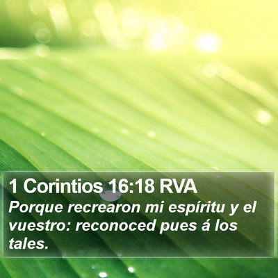 1 Corintios 16:18 RVA Bible Verse Image