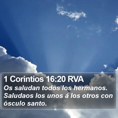 1 Corintios 16:20 RVA Bible Verse Image