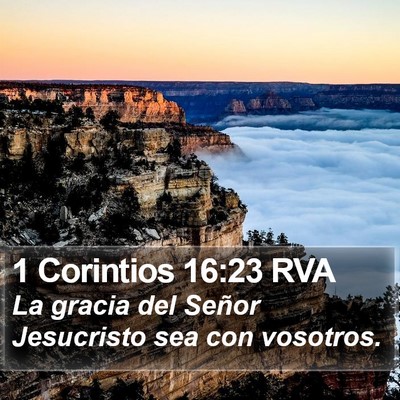 1 Corintios 16:23 RVA Bible Verse Image