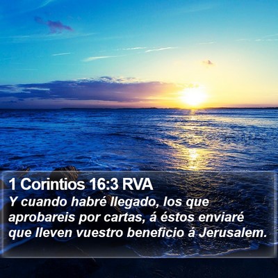 1 Corintios 16:3 RVA Bible Verse Image