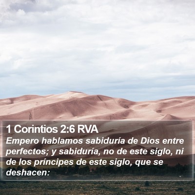 1 Corintios 2:6 RVA Bible Verse Image
