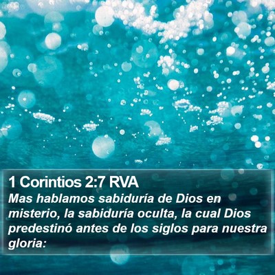 1 Corintios 2:7 RVA Bible Verse Image