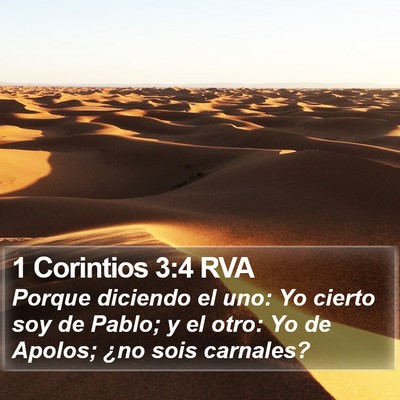 1 Corintios 3:4 RVA Bible Verse Image