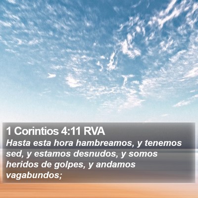1 Corintios 4:11 RVA Bible Verse Image
